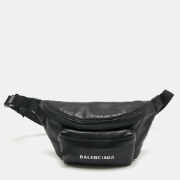 Balenciaga: Чёрная поясная сумка  Everyday