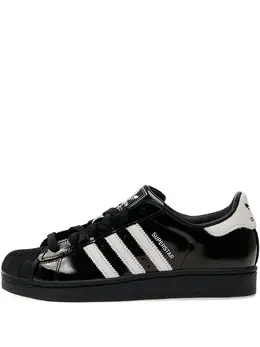 adidas: Чёрные кроссовки  Superstar