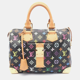 Louis Vuitton: Чёрная сумка  Speedy 30