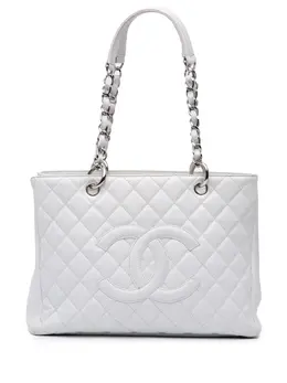 CHANEL Pre-Owned: Белая сумка-шоппер 