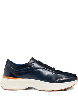 Santoni: Синие кроссовки 