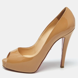 Christian Louboutin: Бежевые туфли 