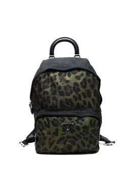 Prada Pre-Owned: Рюкзак с леопардовым принтом 