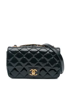 CHANEL Pre-Owned: Голубая сумка через плечо 