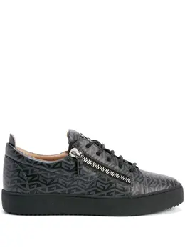 Giuseppe Zanotti: Чёрные кроссовки  Frankie