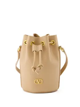 Valentino Garavani: Бежевая сумка 