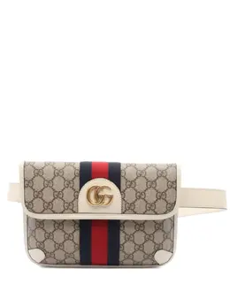 Gucci Pre-Owned: Бежевая поясная сумка 