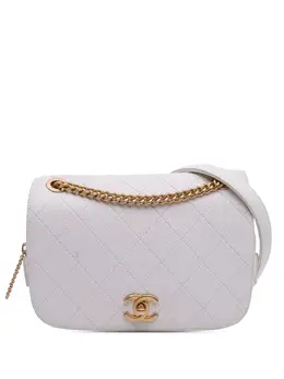 CHANEL Pre-Owned: Белая сумка через плечо 