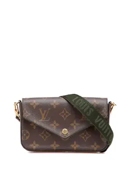 Louis Vuitton Pre-Owned: Коричневая сумка через плечо 