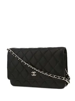 CHANEL Pre-Owned: Чёрный кошелёк 