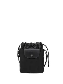 Longchamp: Чёрная сумка  Le Pliage