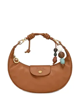 Longchamp: Коричневая сумка  Le Pliage