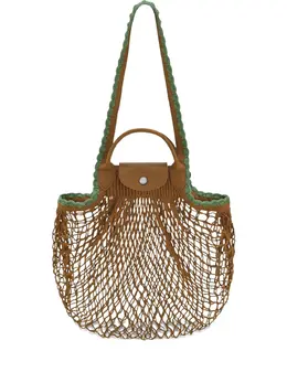 Longchamp: Коричневая сумка  Le Pliage
