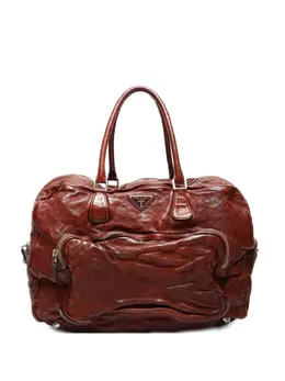 Prada Pre-Owned: Коричневая сумка-шоппер 