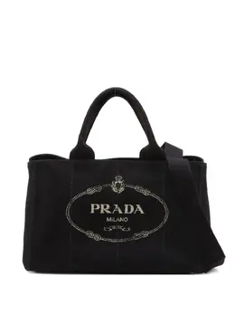 Prada Pre-Owned: Чёрная сумка-шоппер 