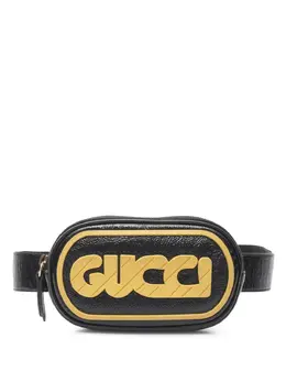 Gucci Pre-Owned: Чёрная поясная сумка 