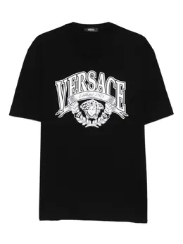 Versace: Чёрная футболка  Medusa