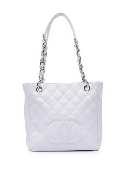 CHANEL Pre-Owned: Белая сумка-шоппер 