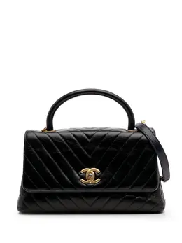 CHANEL Pre-Owned: Чёрная сумка на руку 