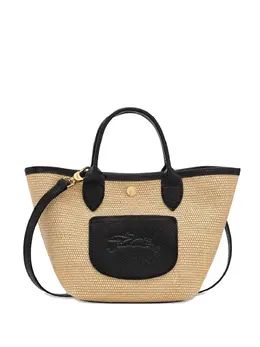 Longchamp: Чёрная сумка-шоппер  Le Pliage
