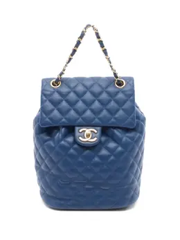 CHANEL Pre-Owned: Голубой рюкзак 