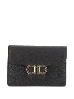 Ferragamo: Чёрный кошелёк  Gancini