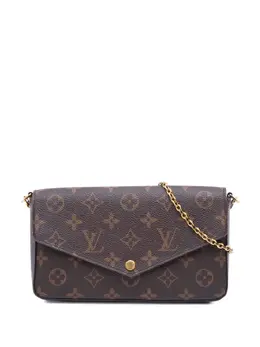Louis Vuitton Pre-Owned: Коричневая сумка через плечо 
