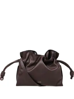 LOEWE: Коричневый клатч  Flamenco