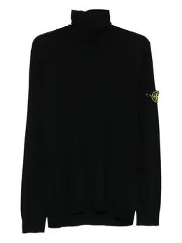Stone Island: Чёрный свитер  Compass