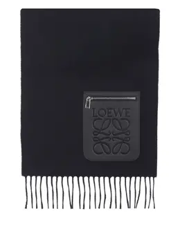 LOEWE: Чёрный шарф 