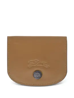 Longchamp: Коричневый картхолдер  Le Pliage