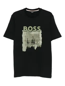 BOSS: Футболка с принтом 