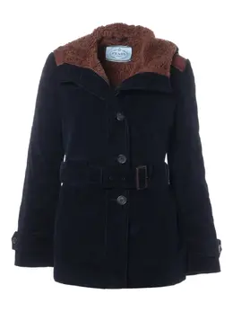 Prada Pre-Owned: Пальто с поясом 