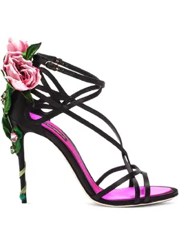 Dolce & Gabbana: Чёрные сандалии  Keira