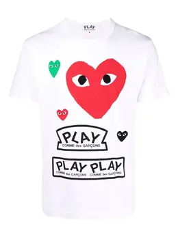 Comme Des Garçons Play: Футболка  Heart с принтом