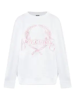 Moschino: Белый свитшот 