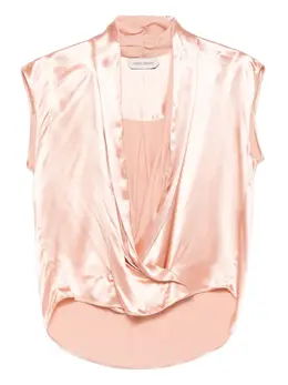 Alberta Ferretti: Атласный топ 