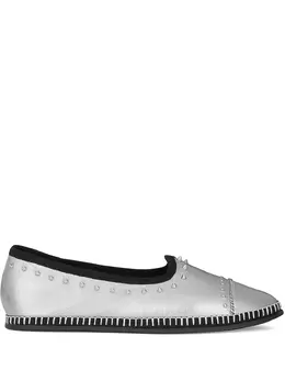 Giuseppe Zanotti: Серебристые лоферы 