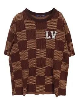 Louis Vuitton Pre-Owned: Коричневая футболка 