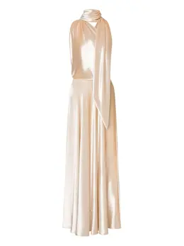 Alberta Ferretti: Атласное платье 