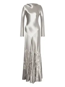 Alberta Ferretti: Атласное платье 