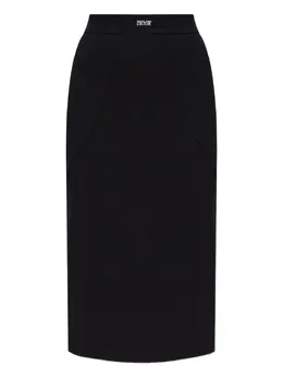 Versace Jeans Couture: Чёрная юбка 