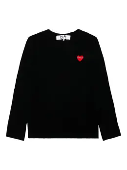 Comme Des Garçons Play: Чёрный свитер  Heart