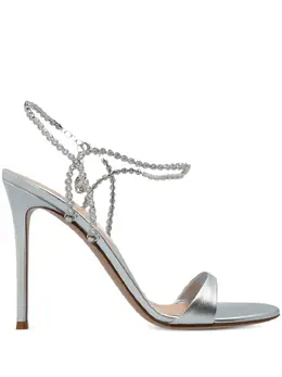 Gianvito Rossi: Серебристые туфли 