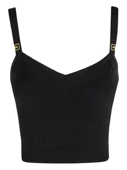 Elisabetta Franchi: Топ с v-образным вырезом 