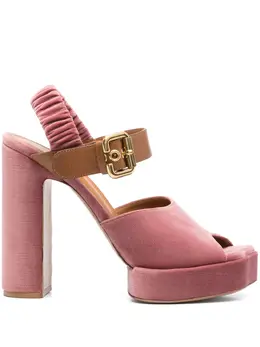 Chloé: Розовые сандалии 