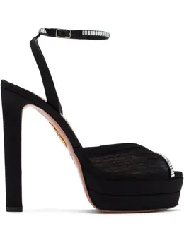 Aquazzura: Чёрные сандалии 