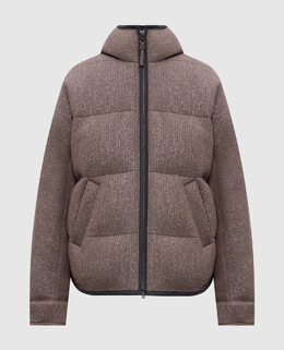 Brunello Cucinelli: Коричневый пуховик 