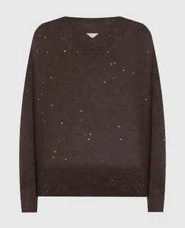 Brunello Cucinelli: Коричневый свитер 