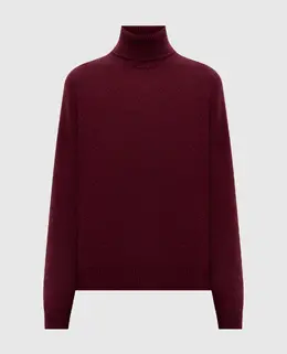 Brunello Cucinelli: Бордовый свитер 
